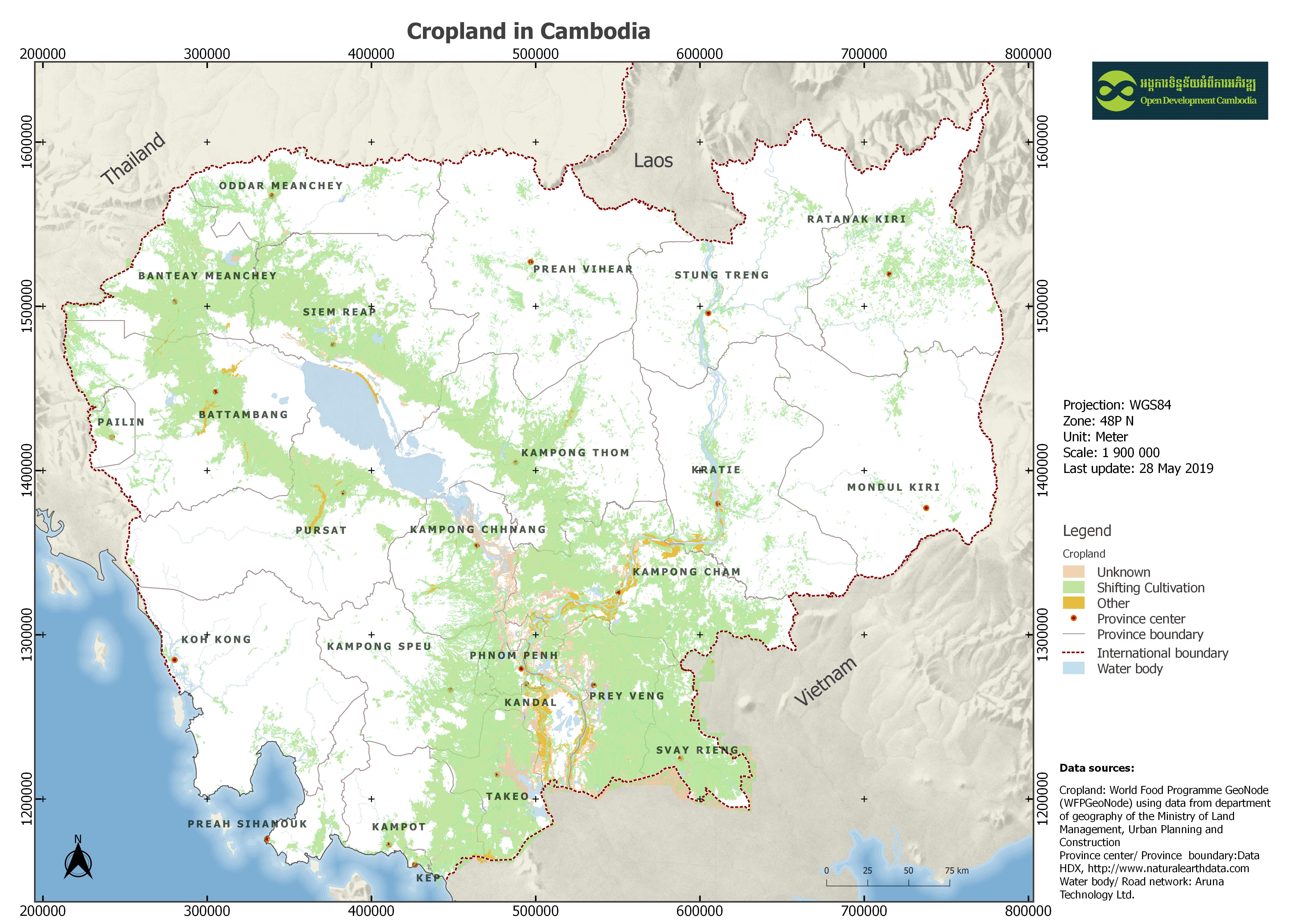 Cropland in Cambodia Dataset OD Mekong Datahub